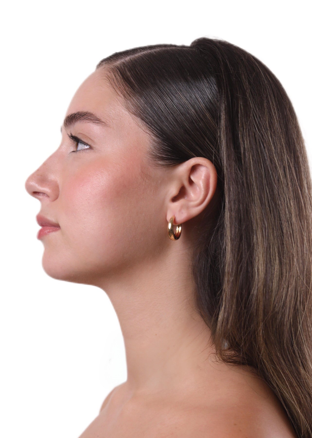 Sleek Silhouette Hoops