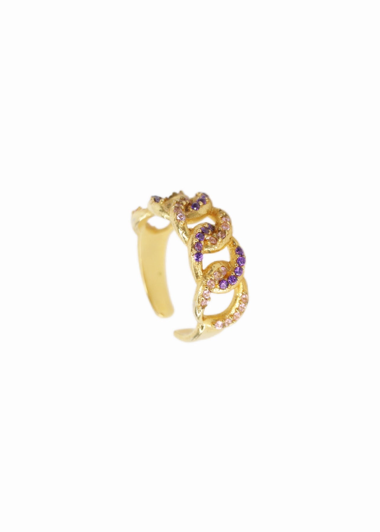 Linked Lilac Gemstone Ring